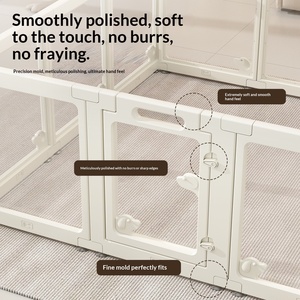 Clôture panoramique transparente <span class=keywords><strong>pour</strong></span> <span class=keywords><strong>chien</strong></span> 60 cm, parc d'activités intérieur modulaire <span class=keywords><strong>pour</strong></span> petits chiens et chats, pliable, vente en gros, OEM, personnalisable - Product Image 2