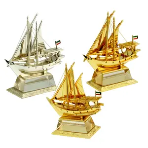 Özelleştirilmiş çinko alaşım metal denizcilik el sanatları kristal zanaat lüks yelkenli trophy trophy lüks kutu