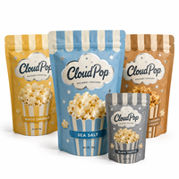 Sachet Doypack à soufflet latéral refermable en aluminium pour biscuits personnalisés, qualité alimentaire