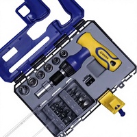 WEIDA – Kit d'outils avec douilles de 6,3 mm (24 pièces), poignée en T, rallonge, embouts Phillips, hexagonaux et Torx, support de douilles portable