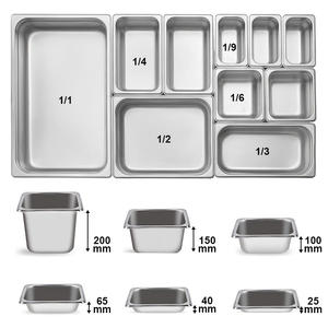 GN 1/1 Anti-Jam Catering Acier inoxydable GN Casseroles et boîte <span class=keywords><strong>de</strong></span> table à vapeur GastroNorm Plateau alimentaire pour hôtels et restaurants - Product Image 6