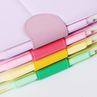 Agenda thermique 2026 Jingu populaire style Morandi en cuir PU, couverture rigide colorée avec fermeture magnétique, idéal pour les étudiants et le bureau (cadeau)
