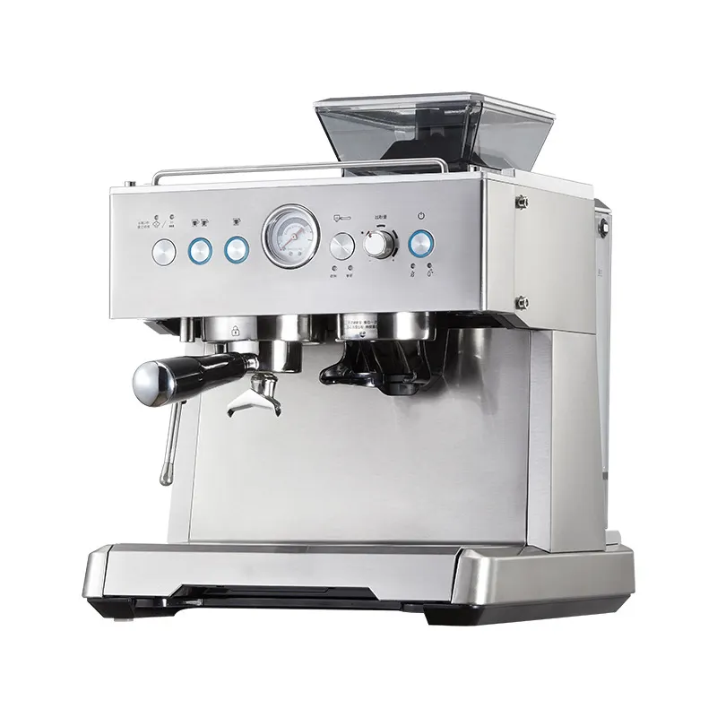 Macchina per caffè Espresso compatta semiautomatica con smerigliatrice incorporata per uso domestico e commerciale leggero