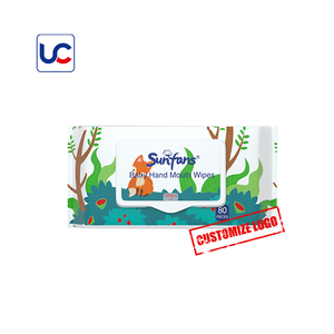 Échantillon gratuit personnalisé 80 paquets de lingettes humides à l'eau pure pour nouveau-nés, grands sacs de mouchoirs en <span class=keywords><strong>bambou</strong></span> sensibles pour le nettoyage des fesses de bébé - Product Image 1