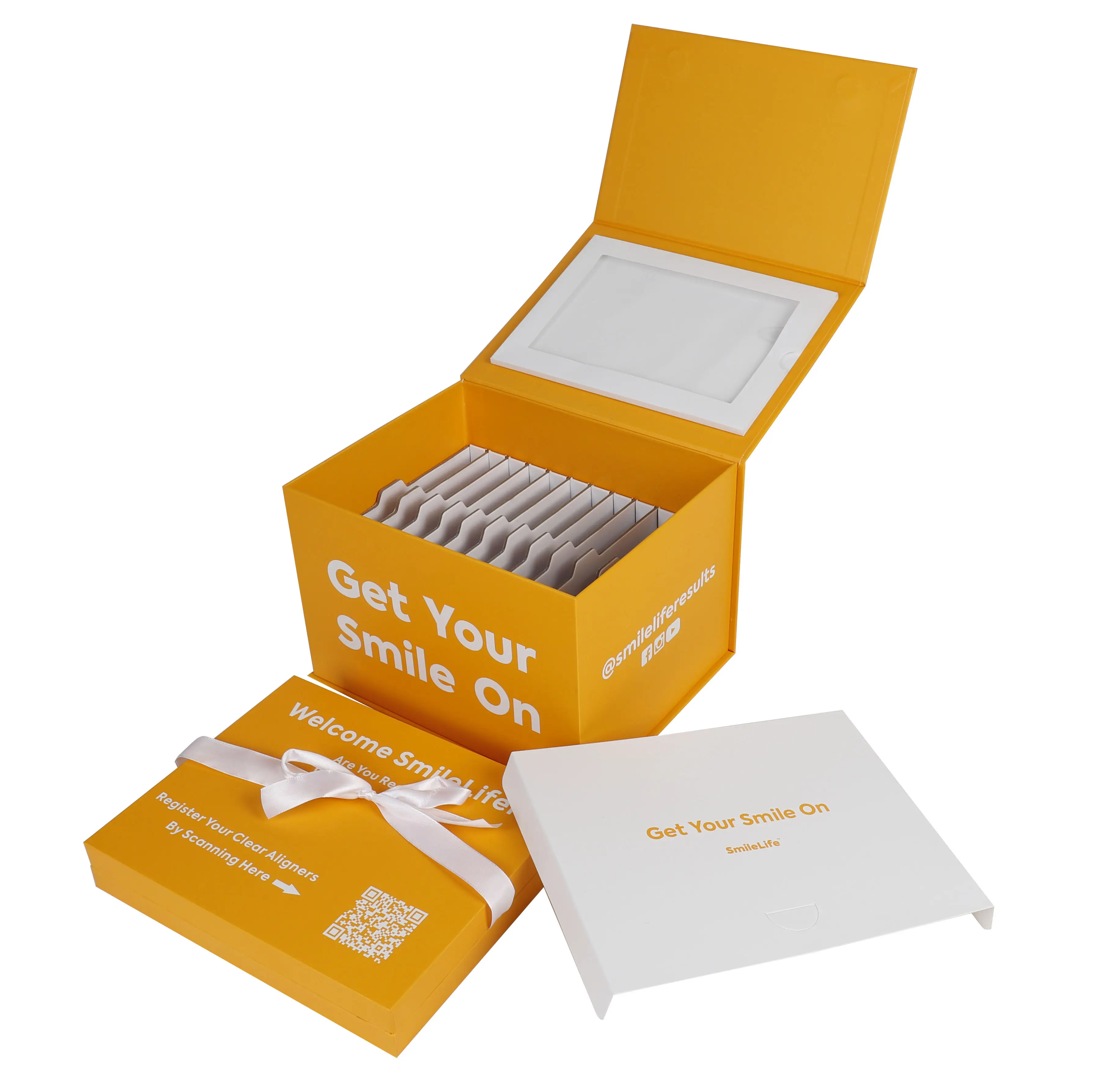 Luxus recycelbare Verpackung Karton magnetische Geschenk box starre Boxen Pappe Dental labor Verpackungs boxen