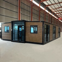 Maison préfabriquée de luxe en acier de 40 pieds, extensible et pliable, conteneur habitable personnalisé, maison préfabriquée de 20/30/40 pieds