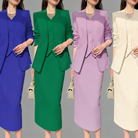Ventes en gros de costumes pour femmes de haute qualité, tailles S-3XL, vestes, chemisiers et robes longues, ensemble de deux pièces pour les fêtes, le bureau, la robe de soirée