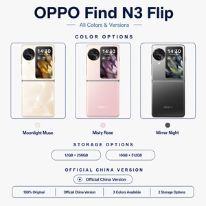 OPPO Find N3 Flip 5G Smartphone Pieghevole, Dimensity 9200, Display AMOLED 6.8 Pollici 120Hz, Tripla Fotocamera, NFC, Telefono <span class=keywords><strong>Cellulare</strong></span> Android - Product Image 2