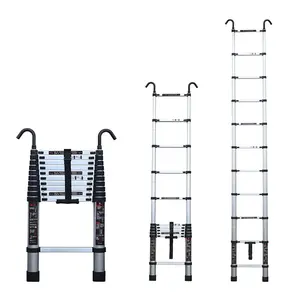 Attic Aluminum Folding Telescopic Ladder Loft Aluminium Graphic Design Aluminum Stairs Warehouse Online Technical Support 1PCS