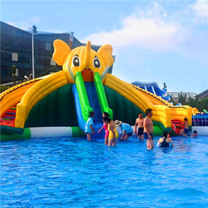 Custom PVC Inflatable Elephant Water <b>Slide</b> Colorful Water Play Equipment for <b>Pool</b> Resort Hotel Commercial Use - Product Image 2