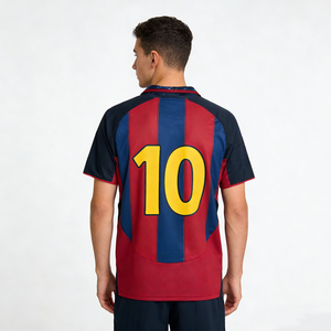 Maillot rétro personnalisable inspiré du n°10 |   Qualité chinoise |   Impression par transfert thermique 100% polyester |   Coupe des Champions espagnole - Product Image 3