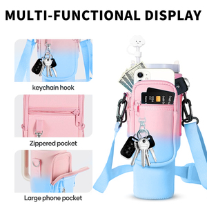 Bolsa de Transporte Reutilizable para Termo de Viaje de 40 Onzas, Impermeable, con Correa de Hombro Ajustable para Accesorios de <span class=keywords><strong>Bar</strong></span>, Botella de Agua Portátil - Product Image 4