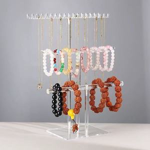 <span class=keywords><strong>Acrylic</strong></span> Tùy Chỉnh Cho 2-Tier Hiển Thị Đồ Trang Sức Chủ Rõ Ràng Tháp Đứng Cho Bangles Dây Chuyền Vòng Đeo Tay Nhẫn Bông Tai - Product Image 3