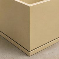 Jardinière carrée sur mesure en acier et aluminium, dimensions réglables, épaisseur et couleur personnalisables, pour jardin extérieur