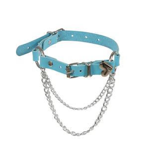 Amore cuore regolabile in pelle girocollo Punk PU collana girocollo morbido per le donne ragazze gotico girocollo a spillo collana girocollo - Product Image 4