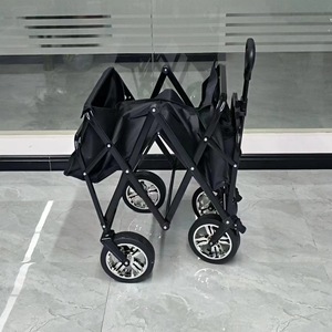 Customizable Portable Camping Cart Street Vending <b>Foldable</b> <b>Wagon</b> Hand-Pulled for Outdoor Car Manufactured Street Vending Cart - Product Image 4