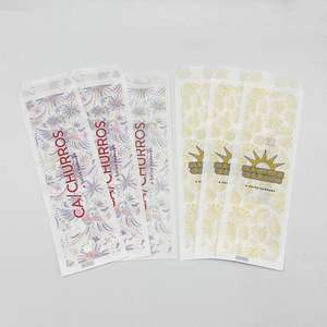 Custom Churros Packaging <b>Paper</b> Bag Food Grade Grease Proof Flat Glassine Paperbag - Product Image 5