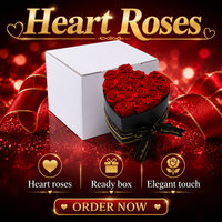 Nouveauté : Boîte cadeau de 16 roses éternelles de luxe pour la Saint-Valentin, la fête des Mères, la remise des diplômes, Noël, longue durée