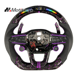 Volante LED de Fibra de Carbono Forjado Personalizado en Morado para Seat Cupra Leon ST Formentor VZ Born Tavascan Ibiza FR - Product Image 1