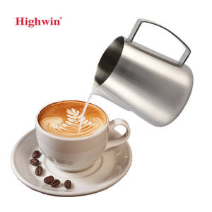 HIGHWIN Acero Inoxidable <span class=keywords><strong>Barista</strong></span> 350ml 600ml Espresso Humeante Leche Jarra - Product Image 2