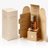 Boîte pliante en carton écologique haut de gamme avec insert en papier kraft spécial pour les soins du visage et les huiles
