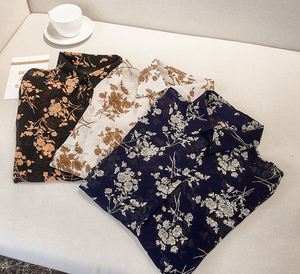 Kemeja Wanita Lengan Panjang Motif Bunga Kerah Lapel Kancing Depan Model Terbaru 2022 Atasan Blus Kasual untuk Wanita dan Remaja Putri - Product Image 4