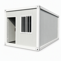 Maison conteneur moderne modulaire démontable de 20 pieds à aménagement personnalisable, en panneaux sandwich d'acier, pour appartement, cabane ou bureau préfabriqué