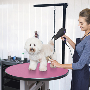 レカン プロ仕様 折りたたみ式ペットグルーミングテーブル アームループ付き ステンレス製 滑り止め表面 犬猫用 1年保証 - Product Image 4