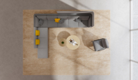 Minimalistisches Modulares Empfangssofa Austauschbare Eckmodule Kommerzielle Modulare Lounge-Möbel für Öffentliche Bereiche