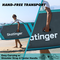 Planche de paddle gonflable Skatinger Green Entry 10'6"x32"x6" pour débutants