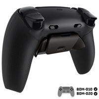 Kit de boutons arrière en métal véritable caoutchouté noir RISE Plus MAX avec déclencheurs à clic pour manette PS5 BDM-010/020