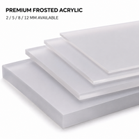 Feuille acrylique mate givrée découpée sur mesure, panneau PMMA pour enseignes publicitaires, présentoirs de vente au détail, stands d'exposition et produits de signalétique