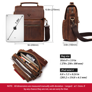HUMERPAUL Casual Uomini uomini Borsa A Tracolla del Messaggero Della Borsa Dell'annata Borsa In Pelle impermeabile sling Affari singolo sacchetto di crossbody Bag - Product Image 5