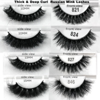 Starbeauty-faux-cils vison russe, extension pour les cils, cils épais, vente en gros, D801