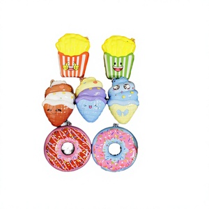 Porte-clés en mousse PU style Pop Art, design Kawaii, anti-stress, avec frites, chien, beignet, balle et hamburger, pour enfants de 5 à 7 ans - Product Image 2