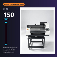 Imprimante numérique UV à plat de format A1 avec une hauteur d'impression de 150 mm pour l'impression personnalisée sur bouteilles, céramique, cuir, métal, acrylique