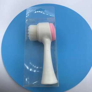 جل السيليكا فرشاة تنظيف بشعيرات لينة محطة تنظيف فرشاة تنظيف الوجه المزدوجة ثلاثية الأبعاد فرشاة تنظيف يدوية للتنظيف العميق - Product Image 3