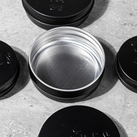30g 50g 60g 100g 120g pot en aluminium noir mat argenté contenant de cire pour cheveux pommade boîte en aluminium pour crème à barbe