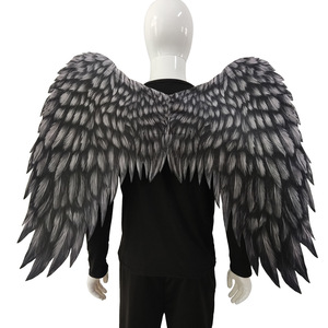 Haute qualité plume ange <span class=keywords><strong>diable</strong></span> ailes pliable Halloween ailes Costume fête décoration accessoires - Product Image 4