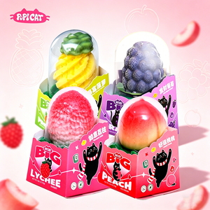 ไอศกรีมผลไม้รวมรูปทรง 3 มิติ รสสับปะรด องุ่น ลิ้นจี่ พีช สำหรับซูเปอร์มาร์เก็ต รับผลิตแบบ OEM <span class=keywords><strong>ราคา</strong></span>โรงงาน - Product Image 1