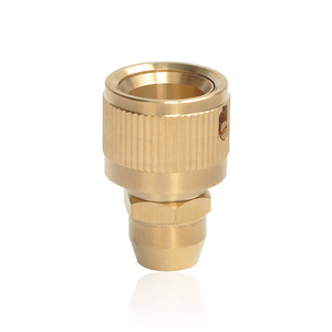 Conector de agua de latón Huabangshi de 3 puntos, conexión rápida de 8 mm para manguera de goma de lavadora de autos - Product Image 3