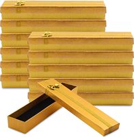 2X9.5X0.78 Pouces Boîte cadeau en carton rempli de coton pour colliers et bijoux Boîtes d'emballage en papier durable Anniversaire Fête des Mères