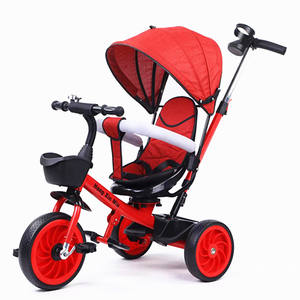 Bébé soins 4 en 1 enfants tricycle trotteur tricycle 1-6 ans bébé poussette garçons et filles enfants tricycle avec Parasols - Product Image 3