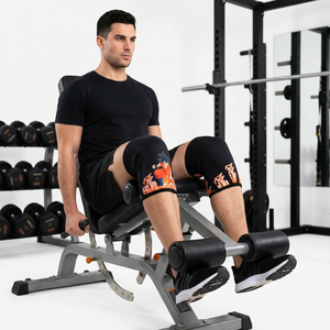 Genouillère unisexe personnalisée en néoprène 7 mm pour la musculation et l'haltérophilie - Coussinets de compression doux et respirants avec antidérapant - Product Image 1