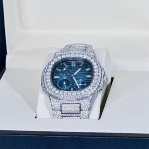 Reloj Drioshipping de Acero Inoxidable con Diamantes Cultivados en Laboratorio con Claridad VVS, Eleva Tu Estilo con un Toque de Lujo con Movimiento de Cuarzo - Product Image 6