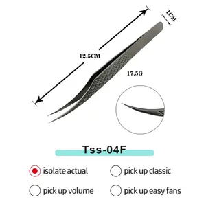 Best Fiber Tips Professional Volume Eyelash Extension Tweezers For Perfect Grip To 0.03mm Lashes Never Slips