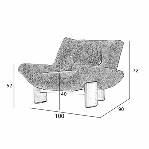Canapé inclinable en bois massif unique, fauteuil lounge, design moderne et <span class=keywords><strong>tissu</strong></span> pour la maison, le bureau, le salon, la chambre à coucher - Product Image 2