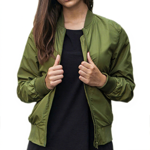 Blouson Bomber Femme d'Inspiration Vintage Respirant Coupe-Vent Écologique Broderie Diamants Personnalisable Design Élégant - Product Image 1