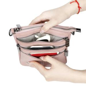 Sacs bandoulière AndoBag pour femmes, sac à main en cuir véritable, sac à bandoulière décontracté tendance, avec poche multi-couches 1928 - Product Image 5