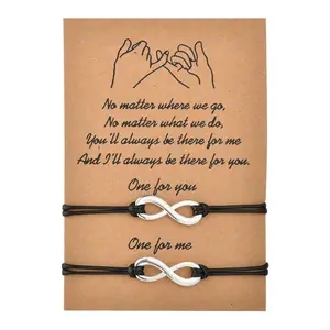 Beste Vriend Pinky Promise Armbanden Infinity Bijpassende String Armband Voor Moeder Dochter Zusters Vriend En Vriendin Vrouwen